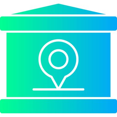 konum simgesi. beyaz üzerinde izole edilmiş konum konum pin vektör rengi