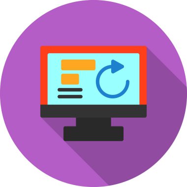 Bilgisayar. Web simgesi basit illüstrasyon