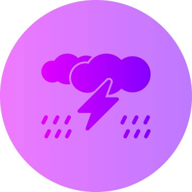 Fırtına. Web simgesi basit illüstrasyon