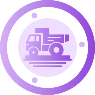 Traktör. Web simgesi basit illüstrasyon