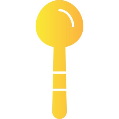 anahtar vektör simgesi. stil vektör düz sembol, sarı renk, yuvarlak açılar, beyaz arkaplan