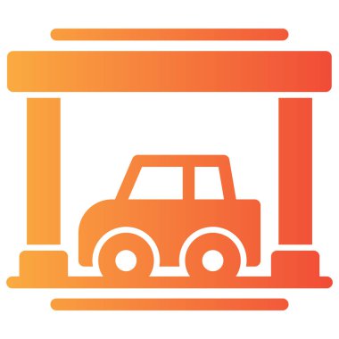 araba park vektörü simgesi modern basit tasarım illüstrasyonu