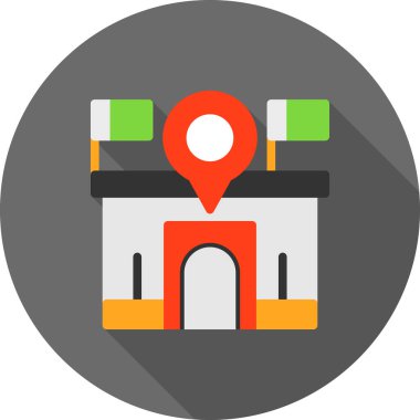 Bir harita simgesinin vektör illüstrasyonu