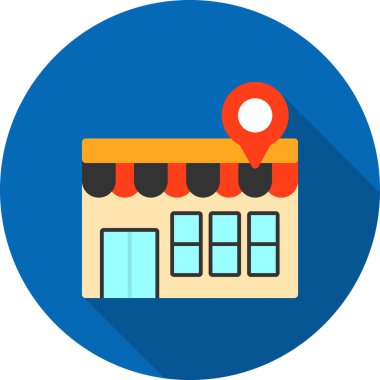 Dükkan. Web simgesi basit illüstrasyon