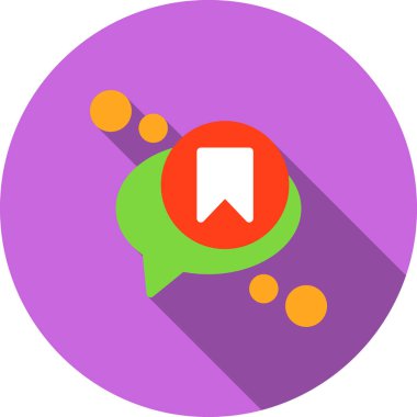 İleti Sohbeti simgesi, vektör illüstrasyonu