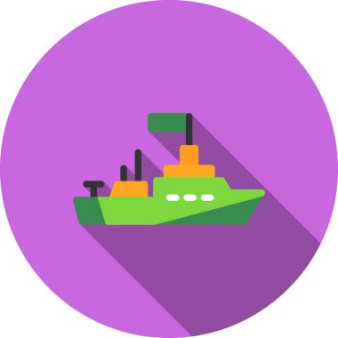 Tekne. Web simgesi basit illüstrasyon