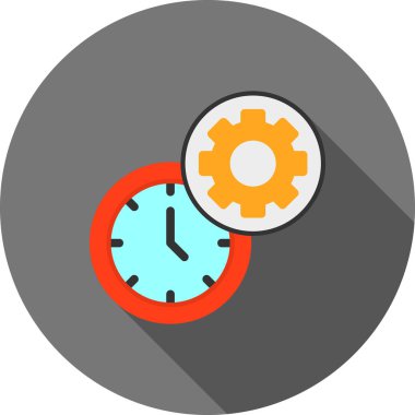 zaman yönetimi düz vektör simgesi