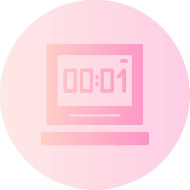 Saat simgesi vektör illüstrasyonu