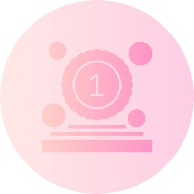 Madalya ikon vektör illüstrasyonu