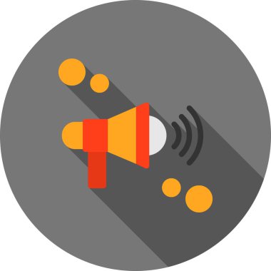 Konuşmacı. Web simgesi basit illüstrasyon