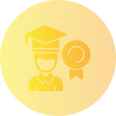 Mezuniyet simgesi vektör illüstrasyonu