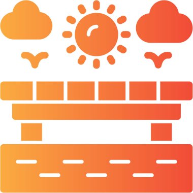 Güneş. Web simgesi basit tasarım