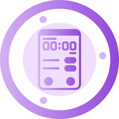 Saat. Web simgesi basit tasarım