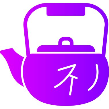 çaydanlık simgesi, vektör illüstrasyonu