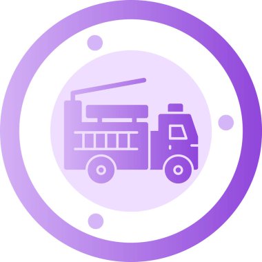 Gaz kamyonu simgesinin vektör illüstrasyonu