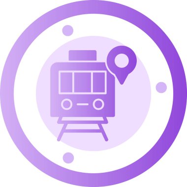 tren. Web simgesi basit illüstrasyon