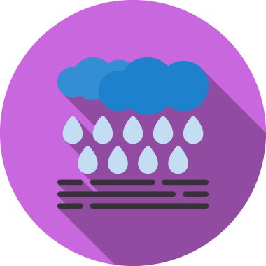 Yağmur. Web simgesi basit illüstrasyon