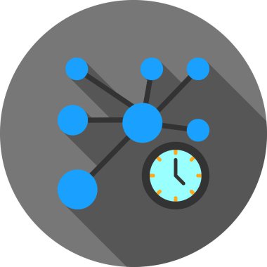 saat düz vektör simgesi