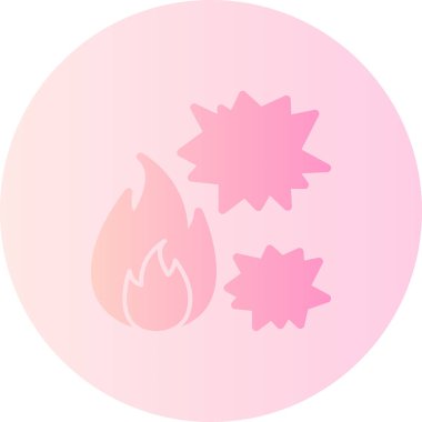 Yanan alev ikonu. Alevin vektör illüstrasyonu