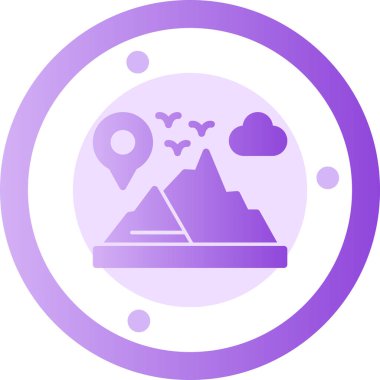 harita simgesi vektör illüstrasyonu