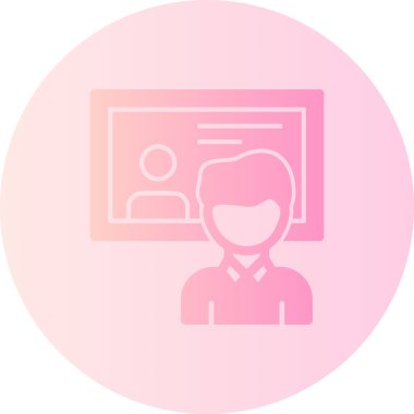 Kimlik kartı simgesi, vektör illüstrasyonu