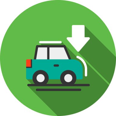 araç vektörü düz simgesi