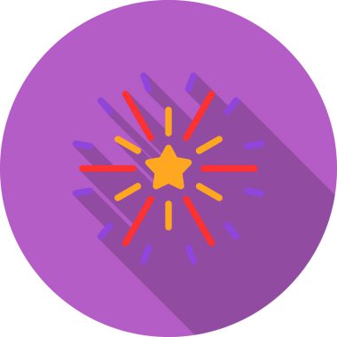 Havai fişekler. Web simgesi basit illüstrasyon