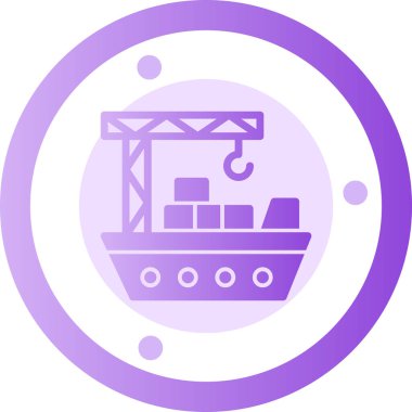 Gemi. Web simgesi basit illüstrasyon