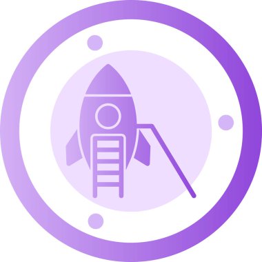 roket ikonu vektör illüstrasyonu