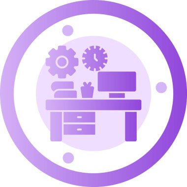 Ofisin iş yönetimi düz vektör çizimi