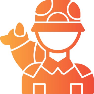 Miğferli bir adamın vektör çizimi