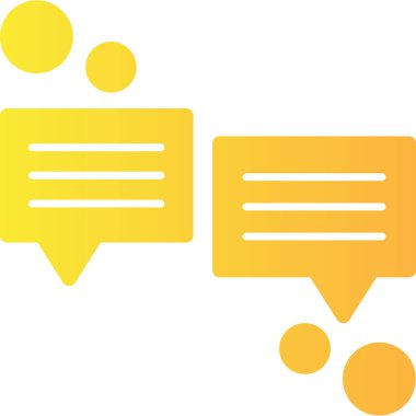 Sohbet mesaj simgesi - ana hatlar biçimi