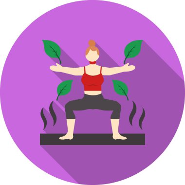 yoga. Web simgesi basit illüstrasyon