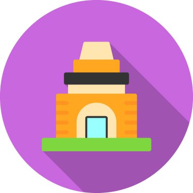 Bina. Web simgesi basit illüstrasyon