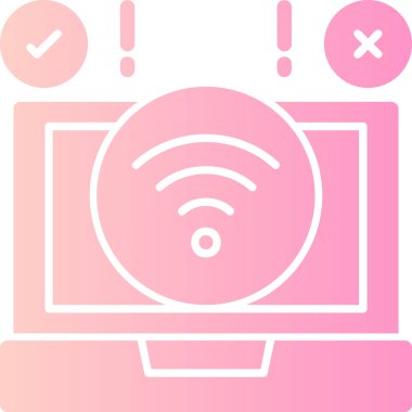 Bilgisayar izleyici simgesi ana hat biçiminde