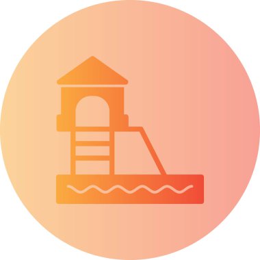 güzel kule vektör çizgisi simgesi