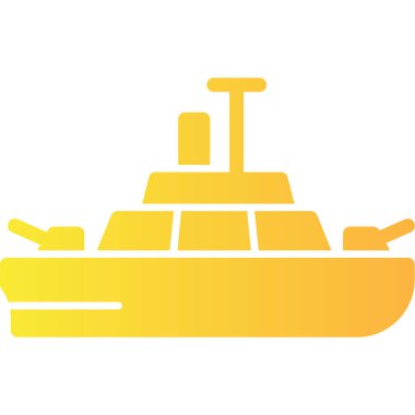 Gemi simgesi. Web için gemi vektör simgelerinin düz çizimi