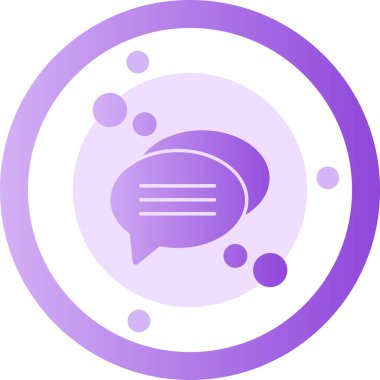 Sohbet simgesinin vektör illüstrasyonu