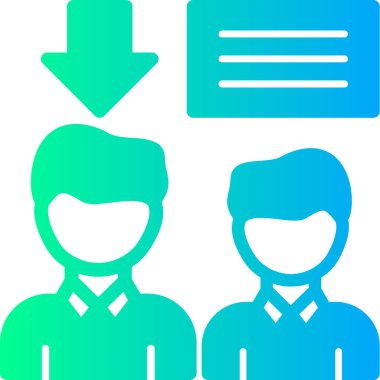 İş ve teknoloji simgesinin vektör illüstrasyonu