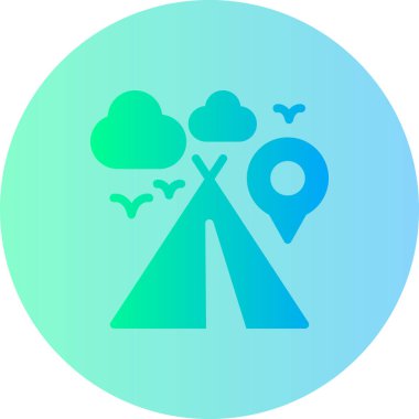 Bir harita simgesinin vektör illüstrasyonu