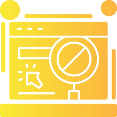 Tarayıcı. Web simgesi basit illüstrasyon