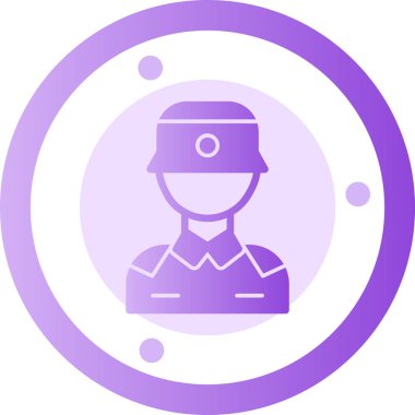 Bir polis simgesinin vektör illüstrasyonu