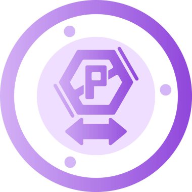 F harfinin vektör simgesi ve p harfi.