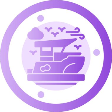 Gemi simgesi vektör illüstrasyonu