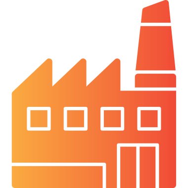 Fabrika. Web simgesi basit illüstrasyon