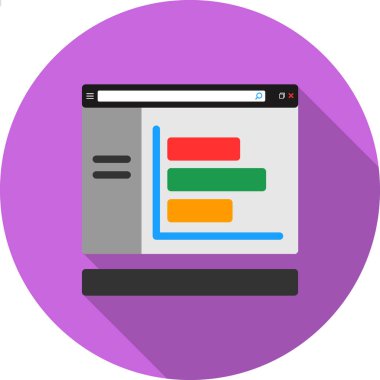 Bilgisayar. Web simgesi basit illüstrasyon