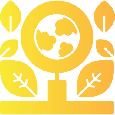 Bir ağaç simgesinin vektör illüstrasyonu