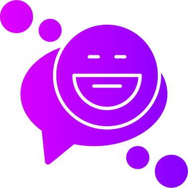 Mutlu Gülümseme Simgesi Vektör İllüstrasyonu