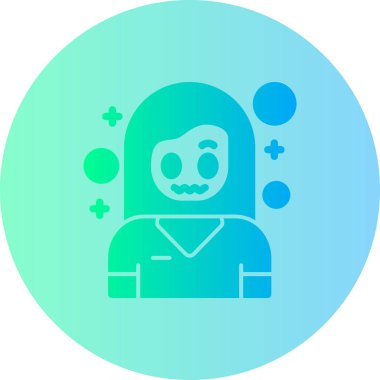 Maskeli bir kadının vektör çizimi