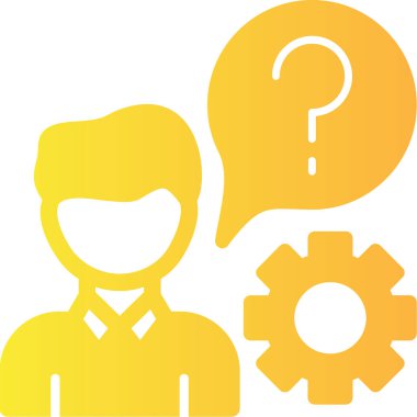 Soru işareti. Basit resimleme